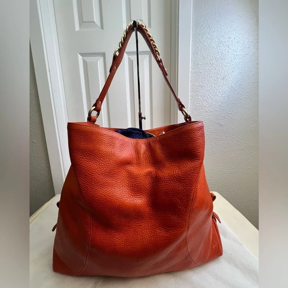 Brahmin orange shoulder women handbag